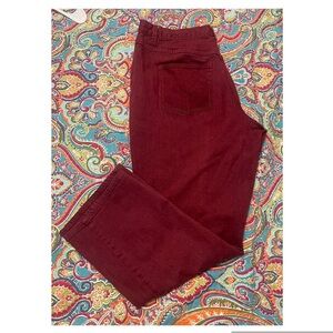 CJ Banks Stylish Burgundy Stretch Jeans Size 20W